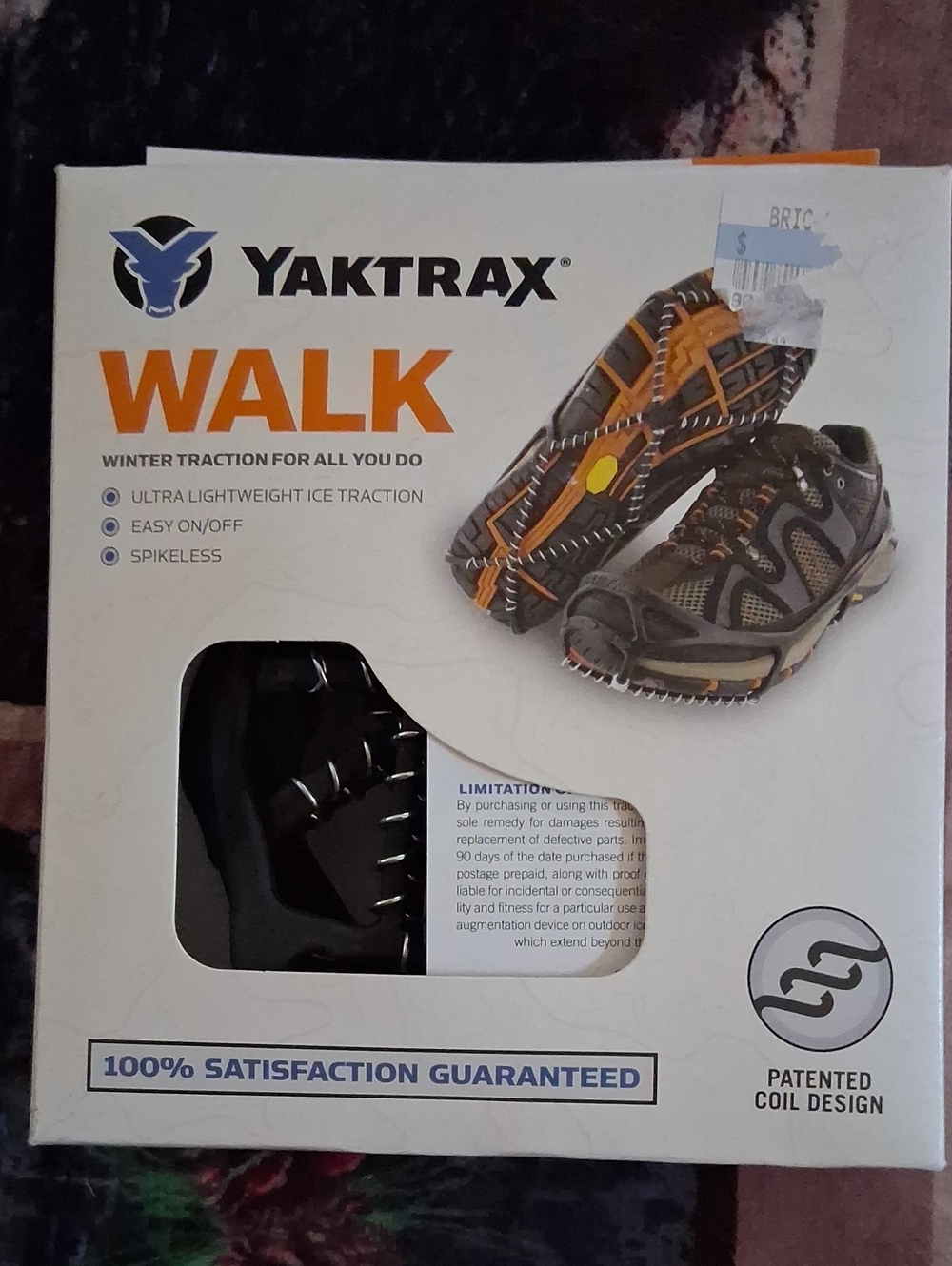 Yaktrax Walk Winter Traction - Black/Orange
